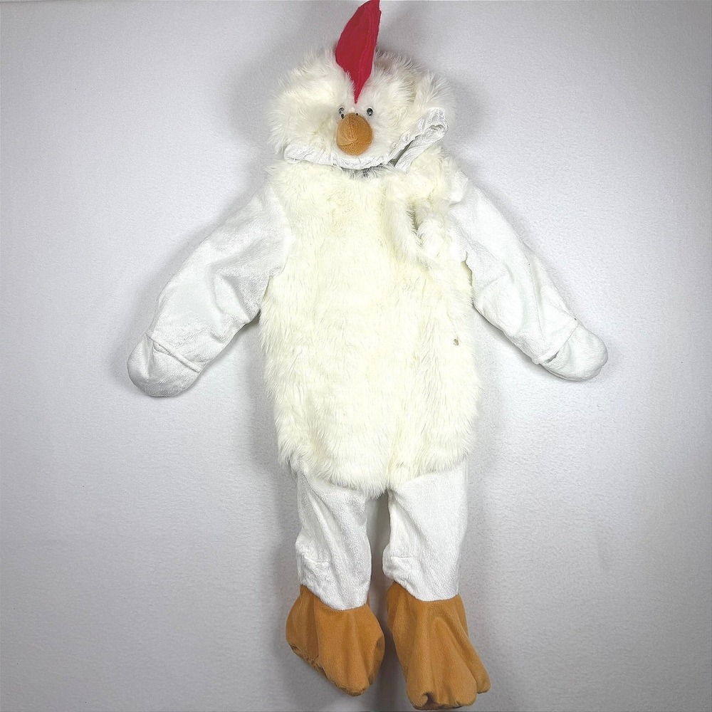 Celebration Creations Toddler Chicken Costume White Faux Fur 9-18 Month Y2K 2007